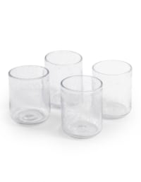 Set of 4 Bubbled Glass Tumblers