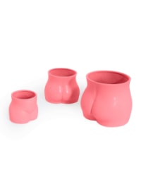 Pink Medium Booty Flower Pot/Storage Jar