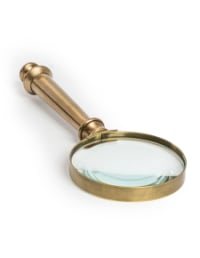 Antiqued Brass Magnifying Glass