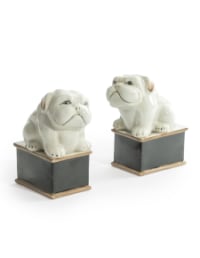 Pair of Ceramic English Bulldog Figures