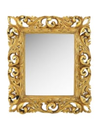 Antiqued Gold Ornate Rectangular Mirror