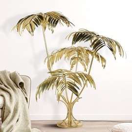 Gold Palm Tree Large Floor Lamp