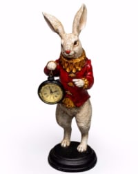 The White Rabbit Standing Clock Figure - Red