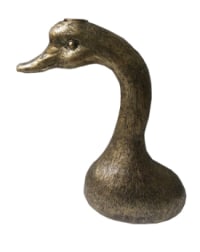Antique Gold Duck Head Candle Holder