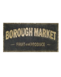 Large Antiqued "Borough Market" Wall Sign
