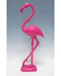 Electric Pink Standing Flamingo Figure