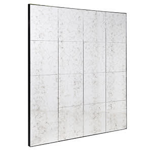 Coach House Antiqued Panel Squares Wall Mirror