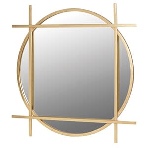 Coach House Gold Round Framed Mirror