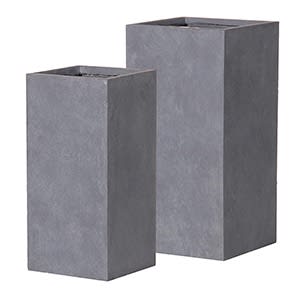 Set of 2 Frost Resistant Square Planters