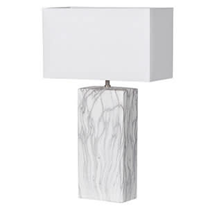 Marble Block Effect Table Lamp with Shade