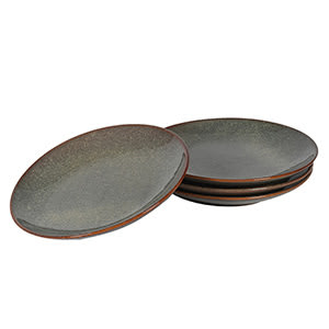Set of 4 Dakaya Ceramic Dinner Plates