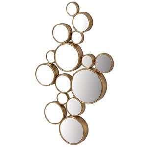 Coach House Gold Finish Fifteen Circles Mirror