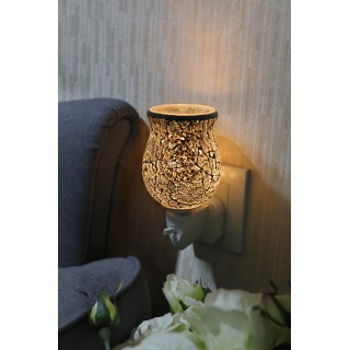 Silver Crackle Tulip Mosaic Warmer