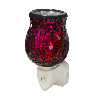 Fuchsia Gem Crackle Mosaic Wax Warmer