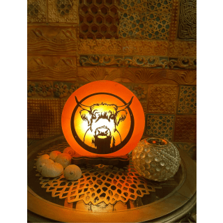 Highland Cow Salt Lamp