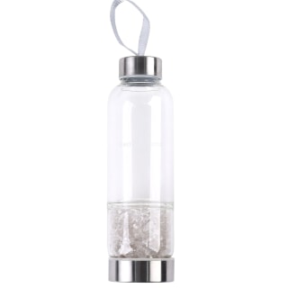 Layered Clear Quartz Crystal Water Bottle