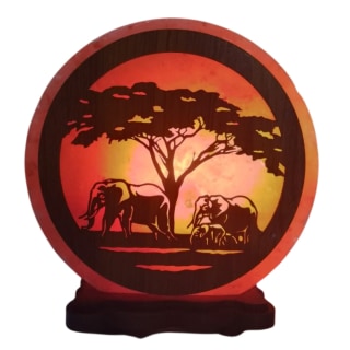 Elephant Family Salt Lamp