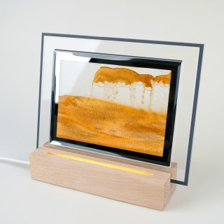 Moodscape Wooden Base Orange Sand Picture
