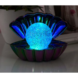 Black Pearl - Colour LED Clam wt Glitter Pearl