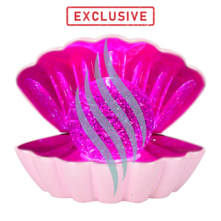 Pink Pearl - Colour LED Clam wt Glitter Pearl