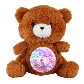 Fudge The Teddy - Magic Belly wt Glitter Ball