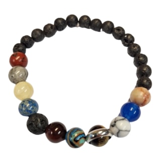 Natural Stone wt Lava Rock Planet Bracelet