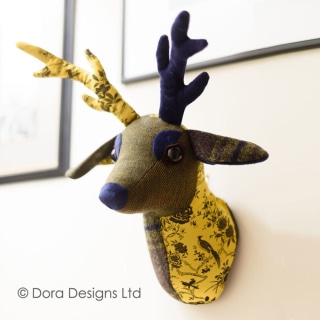 Patchwork Buxton Stag Trophy Head by Dora Designs