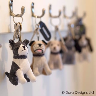 Theo Staffie Cute Key Ring by Dora Designs