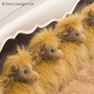 Angus Highland Cow Farm Draught Excluder by Dora