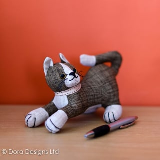 Khaki Tabby Cat Junior Paperweight by Dora Designs