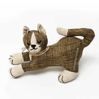 Khaki Tabby Cat Junior Paperweight by Dora Designs