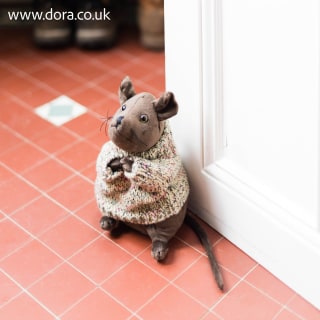 Duncan Mouse doorstop by Dora Designs