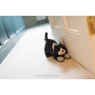 Pet Cat Weighted Fabric Doorstop by Dora Designs