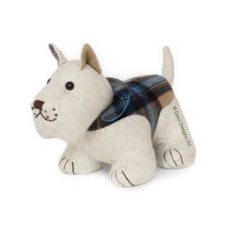 Plaid Westie Dog Doorstop by Dora Designs