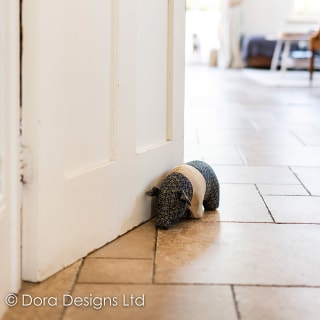 Saddleback Pig Fabric Doorstop by Dora Designs