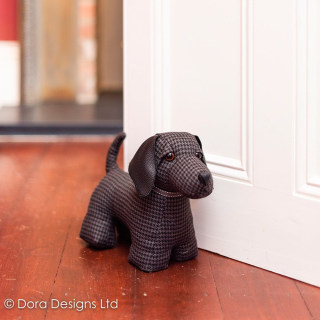 Black Labrador Weighted Doorstop by Dora Designs