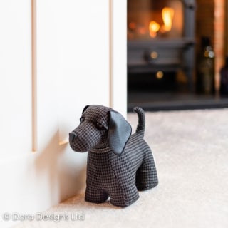 George Black Lab Dora Pet Doorstop by Dora Designs