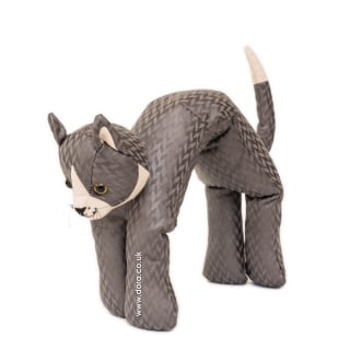 Grey Cat Door Muffler by Dora Designs