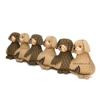 Bouncers Puppies Draught Excluder by Dora Designs