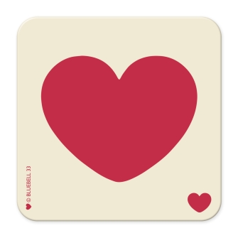 Red Love Heart Table Mat