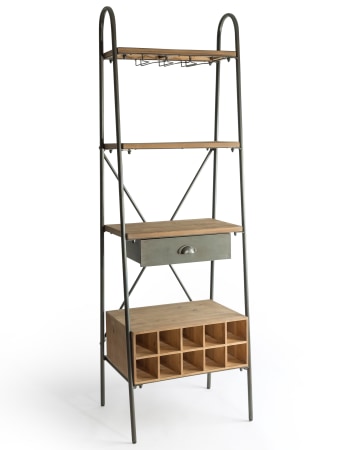 Arndale Metal & Wood Bar / Shelving Unit