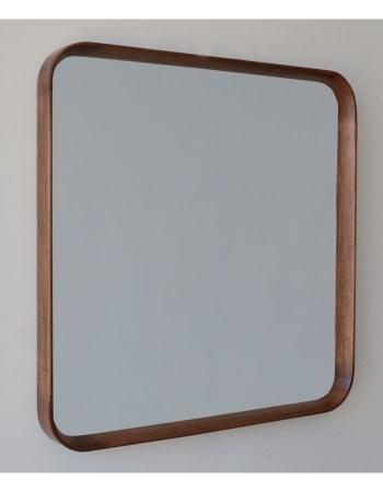 Extra Large Square Oak Wood-Framed Dovetail Wall Mirror