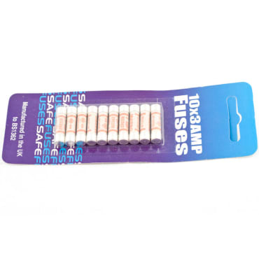 10 x Domestic Cartridge Fuse - 3A