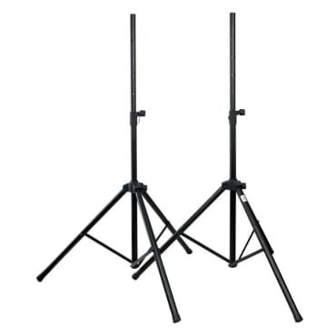 Showgear D8324 2 x Speaker Stands + Bag Black