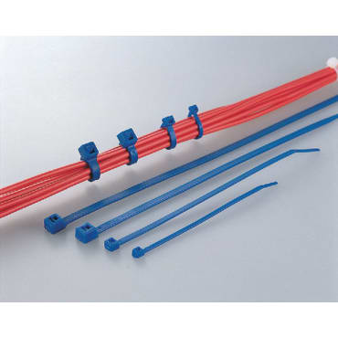 Hellermann T18R BLUE 100 x Cable Ties - 100mm x 2.5mm Blue
