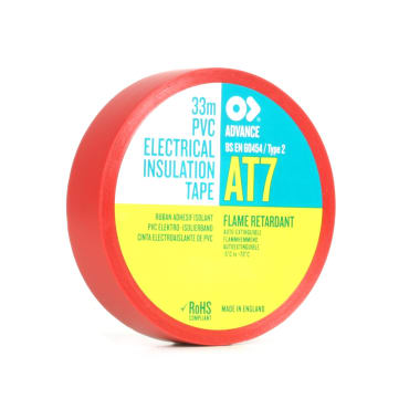 33m Advance AT7 PVC Insulation Tape Red  Stage Electrics