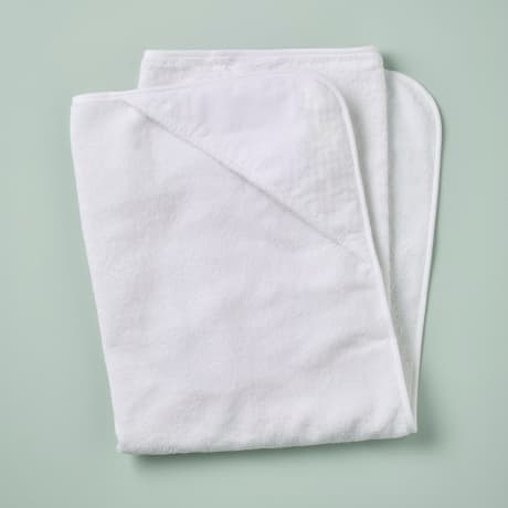 Hooded towel - Voile / White
