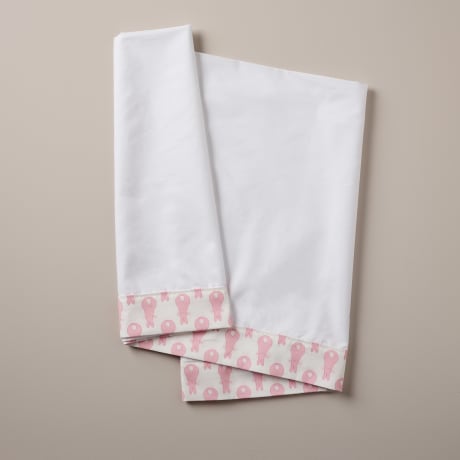 Cot Bed Sheet - Rabbit Trellis / Pink