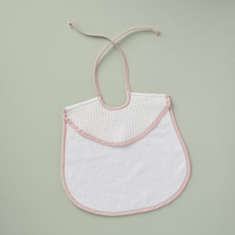 Large Bib - Waffle / Pink