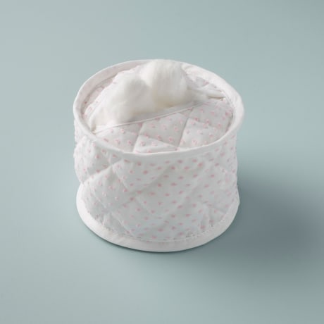 Cotton Wool Holder - Voile / Pink